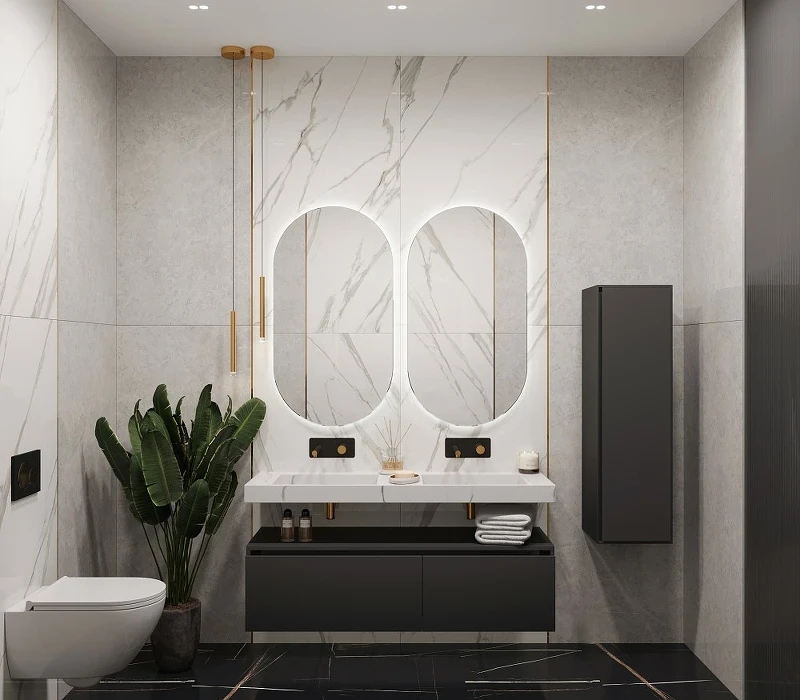 Раковина Boheme Armadi Art Flat 140 859-140-CLCT двойная Белый мрамор искусственный камень (литьевой мрамор) подвесная