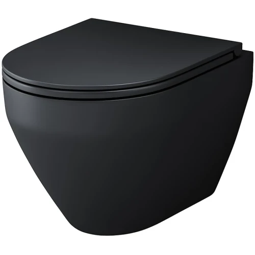 Унитаз AM.PM Spirit V2.0 FlashClean CK70H1103B подвесной с гигиеническим душем и ершиком с сиденьем Микролифт фарфор подвесной