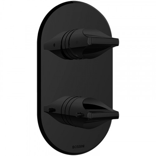 Смеситель для душа Bossini Apice Z00500.073 с термостатом Черный матовый латунь встраиваемый