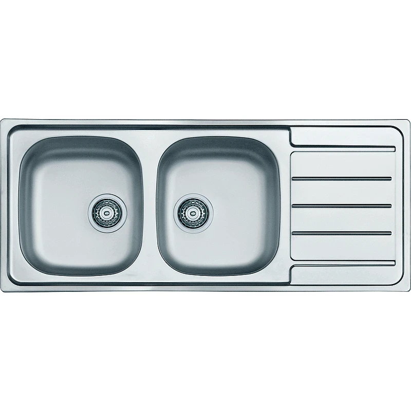 Кухонная мойка Alveus Line 100 NAT-90 1160x500 1087978 Натуральная сталь нержавеющая сталь встраиваемый