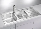 Кухонная мойка Alveus Line 100 NAT-90 1160x500 1087978 Натуральная сталь нержавеющая сталь встраиваемый