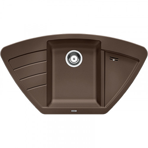 Кухонная мойка Blanco Zia 9 E 515074 Кофе искусственный камень (литьевой мрамор) встраиваемый
