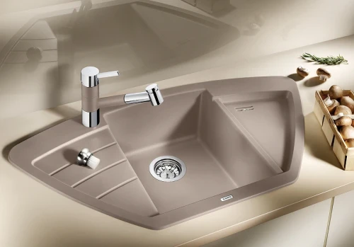 Кухонная мойка Blanco Zia 9 E 515074 Кофе искусственный камень (литьевой мрамор) встраиваемый