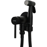 Гигиенический душ со смесителем Gappo G06-6 G7206-6 Черный матовый латунь встраиваемый