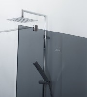 Душевая перегородка Cezares Liberta 100 LIBERTA-L-2-100-120-GR-Cr профиль Хром стекло серое