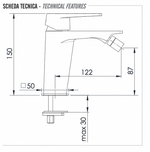 Смеситель для биде Remer Dream D22 цвет Хром