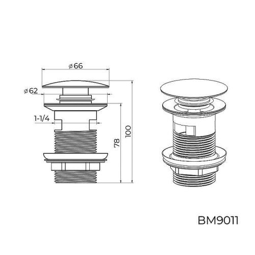 Донный клапан Knotlor BM9011RB цвет Бронза
