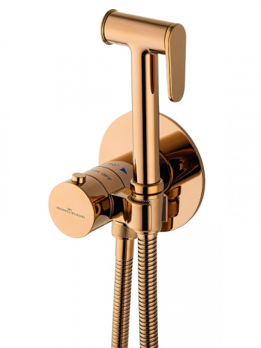 Гигиенический душ со смесителем Wonzon &amp; Woghand WW-88829909-RG с термостатом цвет Розовое золото