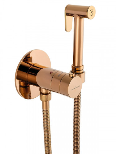 Гигиенический душ со смесителем Wonzon &amp; Woghand WW-88829909-RG с термостатом цвет Розовое золото
