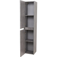 Шкаф пенал BelBagno Kraft 33 L KRAFT-1600-2A-SC-CG-L подвесной Cemento Grigio МДФ / ЛДСП