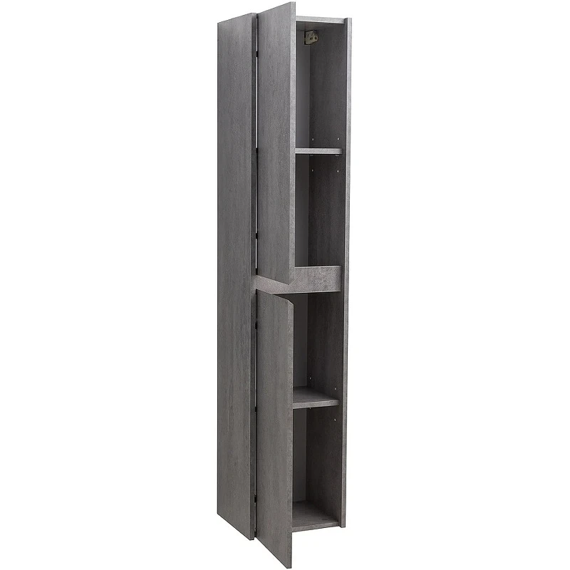 Шкаф пенал BelBagno Kraft 33 L KRAFT-1600-2A-SC-CG-L подвесной Cemento Grigio МДФ / ЛДСП
