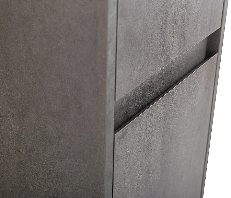 Шкаф пенал BelBagno Kraft 33 L KRAFT-1600-2A-SC-CG-L подвесной Cemento Grigio МДФ / ЛДСП