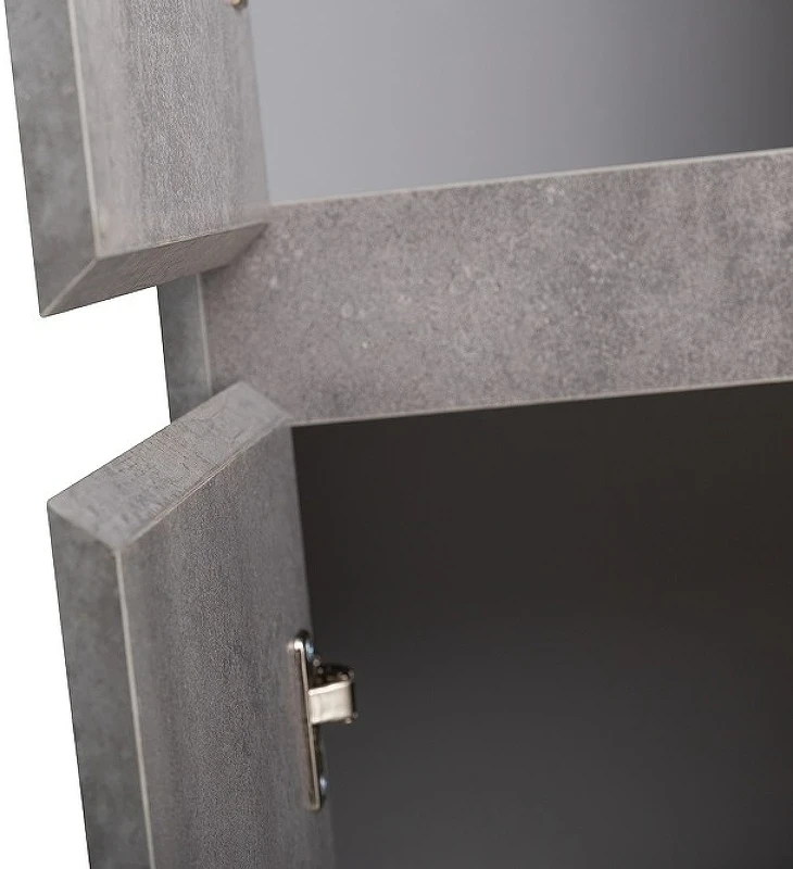 Шкаф пенал BelBagno Kraft 33 L KRAFT-1600-2A-SC-CG-L подвесной Cemento Grigio МДФ / ЛДСП