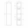 Шкаф пенал BelBagno Kraft 33 L KRAFT-1600-2A-SC-CG-L подвесной Cemento Grigio МДФ / ЛДСП