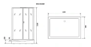 Душевая кабина Niagara Premium 120x80 NG-6012-01GQR с гидромассажем