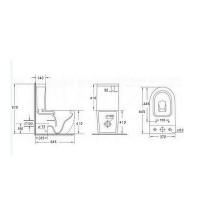 Унитаз компакт Esbano Alagon-C ESUNALAGCMB Черный матовый с бачком и сиденьем Микролифт фаянс напольный