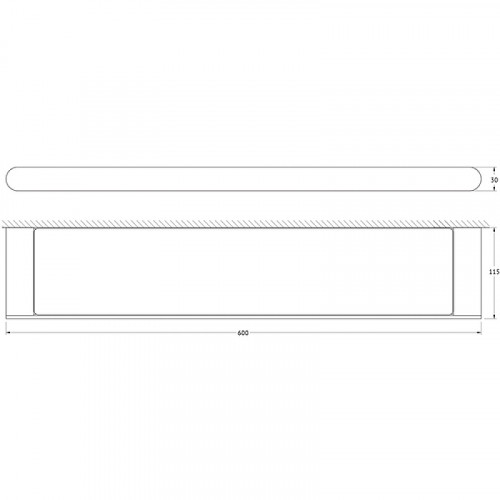 Стеклянная полка Artwelle Schwarz 60 7727 Черная матовая