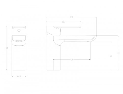 Смеситель для раковины Wonzon &amp; Woghand WW-A40732-MB цвет Черный матовый