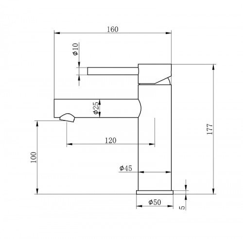 Смеситель для раковины Wonzon &amp; Woghand WW-H9089-MB цвет Черный матовый