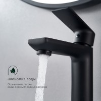 Смеситель для раковины Splenka S05.10.06 Черный матовый латунь