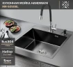 Кухонная мойка Ростовская Мануфактура Сантехники 50 MR-5050BL Графит нержавеющая сталь встраиваемый