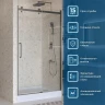 Душевая дверь BelBagno Marino 2 110 MARINO-2-BF-1-110-C-GM профиль Оружейная сталь стекло прозрачное