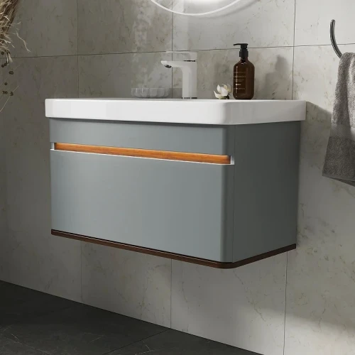 Тумба под раковину Equil Elegante 80 tpELGNT80.1Y (9595)-24.26 подвесная цвет Мэйджик Дуб голиано