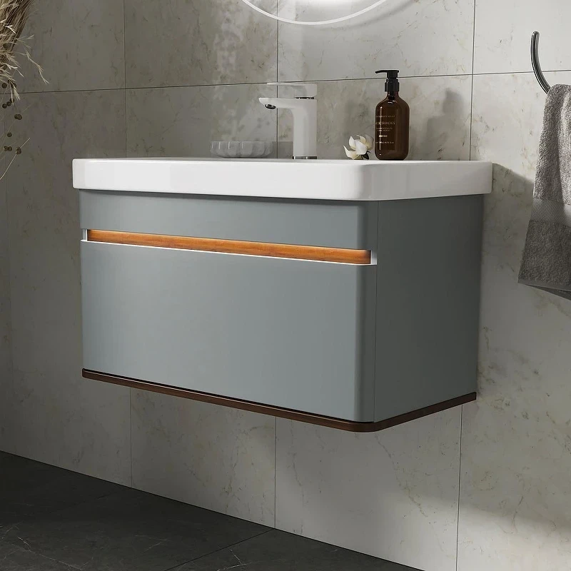 Тумба под раковину Equil Elegante 80 tpELGNT80.1Y (9595)-24.26 подвесная цвет Мэйджик Дуб голиано