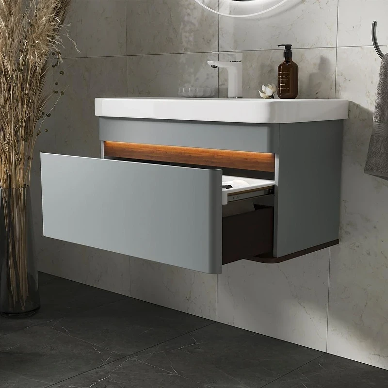 Тумба под раковину Equil Elegante 80 tpELGNT80.1Y (9595)-24.26 подвесная цвет Мэйджик Дуб голиано