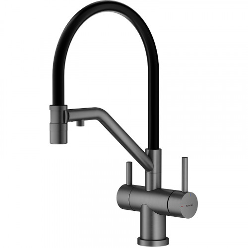 Смеситель для кухни Splenka S70.62.09 Графит матовый Черный латунь