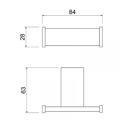 Двойной крючок Timo Torne 43012/03 Черный