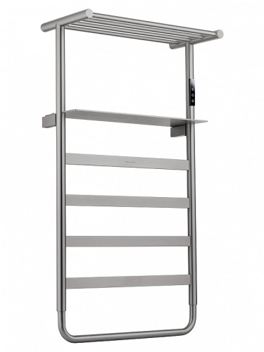 Электрический полотенцесушитель Wonzon & Woghand Düsseldorf 47,5х86,2 WW-A208-BR с полкой цвет Брашированный никель