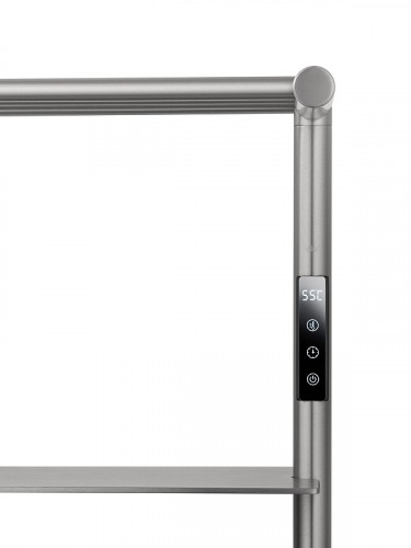 Электрический полотенцесушитель Wonzon & Woghand Düsseldorf 47,5х86,2 WW-A208-BR с полкой цвет Брашированный никель