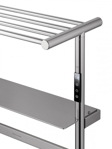 Электрический полотенцесушитель Wonzon & Woghand Düsseldorf 47,5х86,2 WW-A208-BR с полкой цвет Брашированный никель