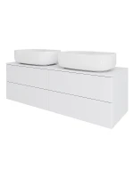 Тумба с раковиной Orange Отто 130 Ot-130TuMDF+B07-540W подвесная цвет Белый глянцевый