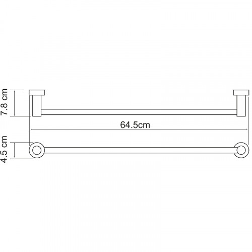 Полотенцедержатель WasserKRAFT Donau K-9430 Хром