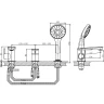 Смеситель на борт ванны Rush Bruny BR4335-333