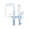 Смеситель для кухни Pragma Esdel 903113.ESD7.M1LP.030-2 цвет Хром матовый