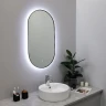Зеркало Fixsen Led 40х80 FX-3080B с подсветкой Черное с сенсорным выключателем и диммером
