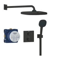 Душевая система Grohe Precision Thermostat 348822430 с термостатом цвет Черный матовый