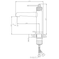 Смеситель для раковины ESKO Bangkok Black BG26B Черный матовый латунь