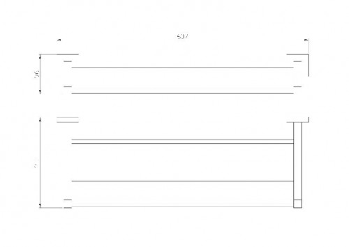 Полка для полотенец Wonzon &amp; Woghand Polo WW-8981 цвет Хром