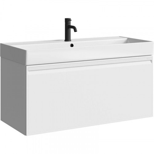 Тумба под раковину Aqwella Pure 100 PUR0110WM подвесная Белая матовая