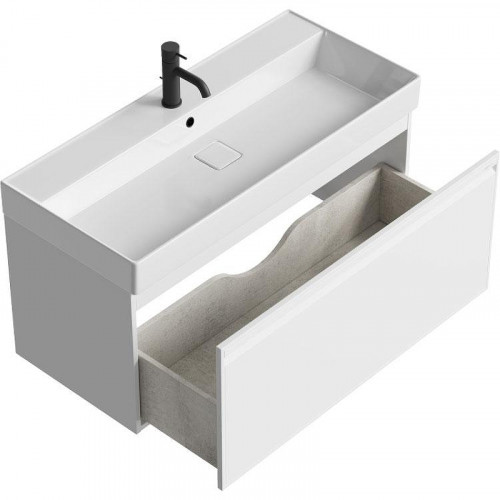 Тумба под раковину Aqwella Pure 100 PUR0110WM подвесная Белая матовая