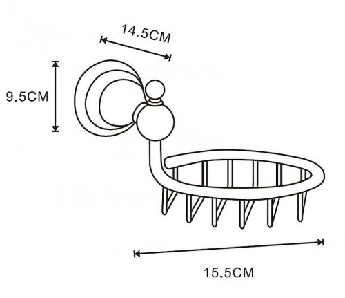 Мыльница Azario Elvia AZ-91109G цвет Золото
