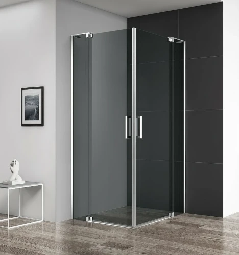 Душевой уголок Cezares Slider 90x110 SLIDER-AH-2-80/90-100/110-GRIGIO-Cr профиль Хром стекло тонированное