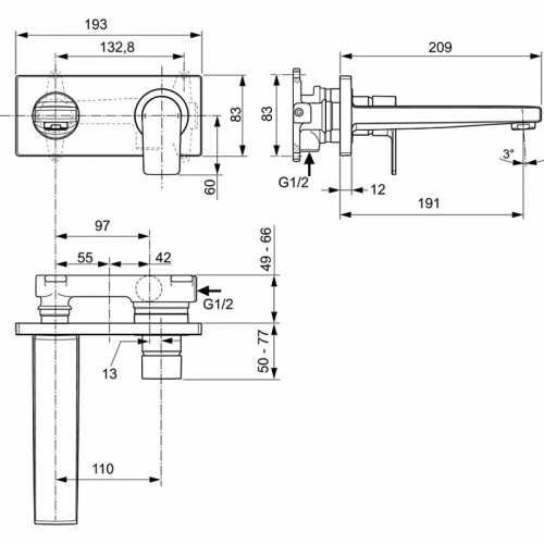 Смеситель для раковины Ideal Standard Edge A7116AA Хром