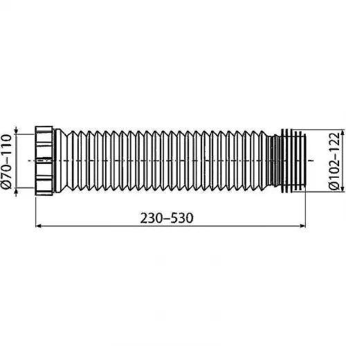 Фановая труба Alcaplast A97SN 70/110x102/122