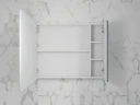 Зеркальный шкаф Style Line Стокгольм 80 ЛС-00002325 Графит софт МДФ / ЛДСП, стекло