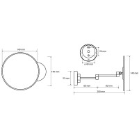 Косметическое зеркало Bemeta Cosmetic mirrors 112101521 Хром